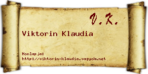 Viktorin Klaudia névjegykártya