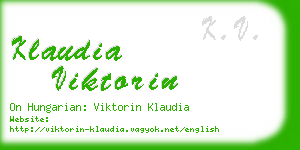 klaudia viktorin business card